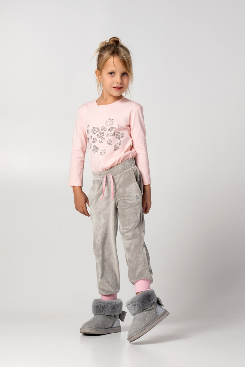 EMBELLISHED LONG SLEEVED COTTON TOP FOR GIRLS-24632127-711