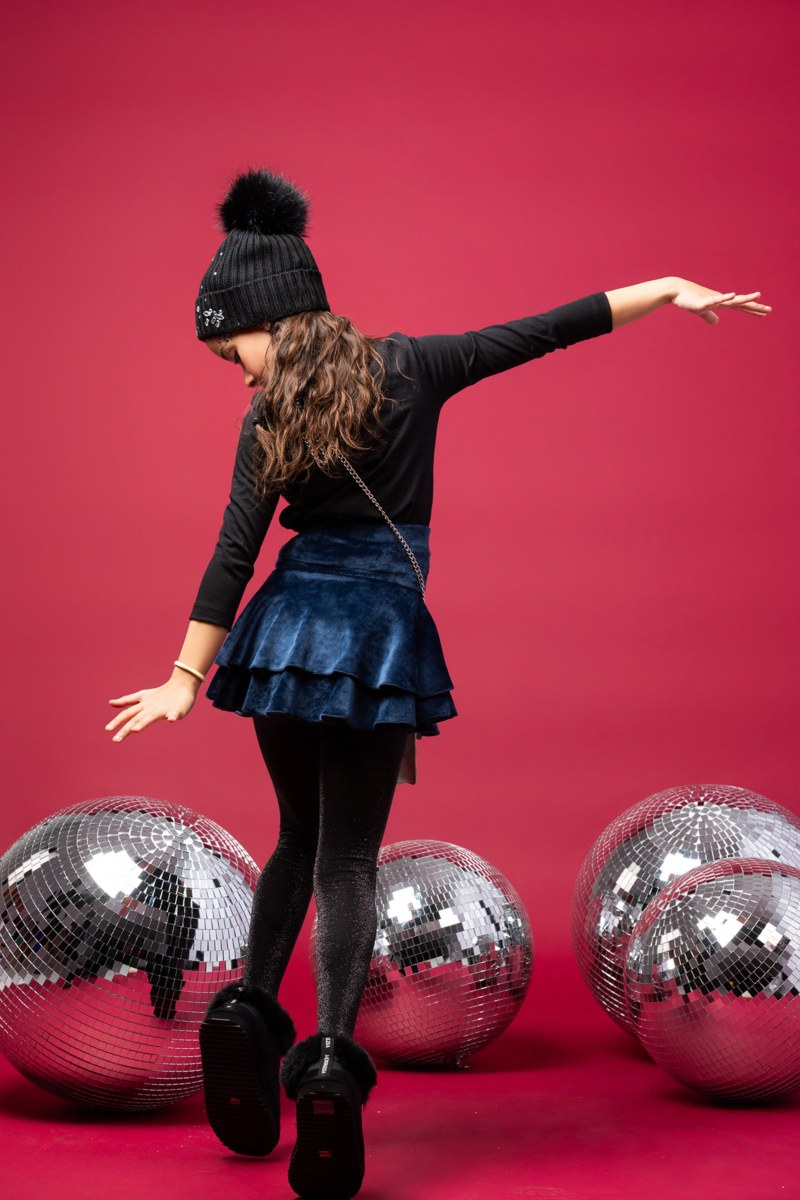 SUPER SOFT VELOUR RUFFLED MINI SKIRT FOR GIRLS-24634124-865