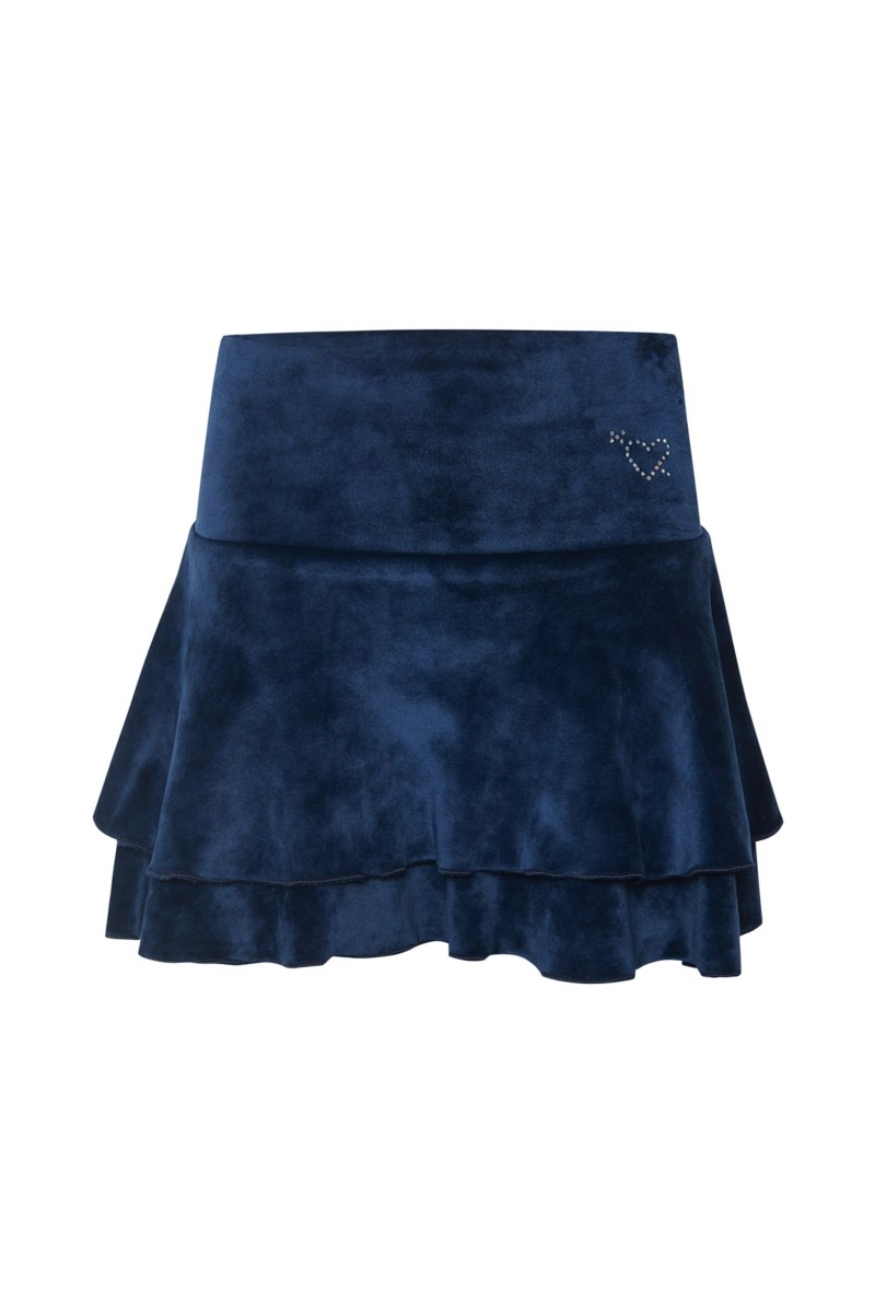 SUPER SOFT VELOUR RUFFLED MINI SKIRT FOR GIRLS-24634124-865