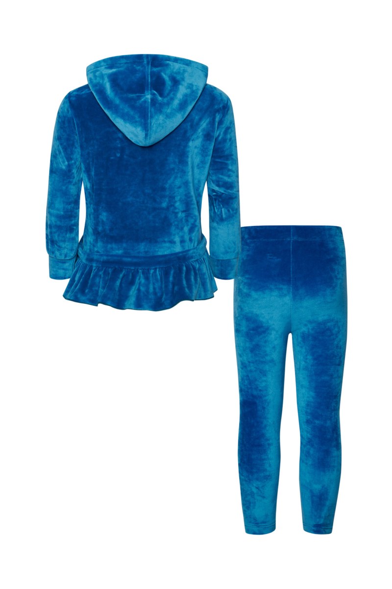 MONOCHROME SUPER SOFT VELOUR SET FOR GIRLS WITH RUFFLES-24638020-414