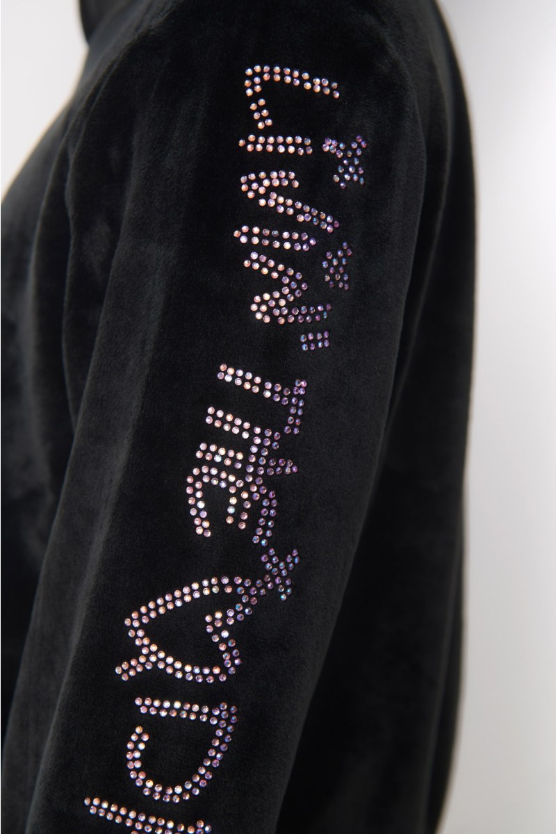 SUPER SOFT VELOUR SET FOR GIRLS WITH FAUX LEATHER PATCH POCKET-24638122-110