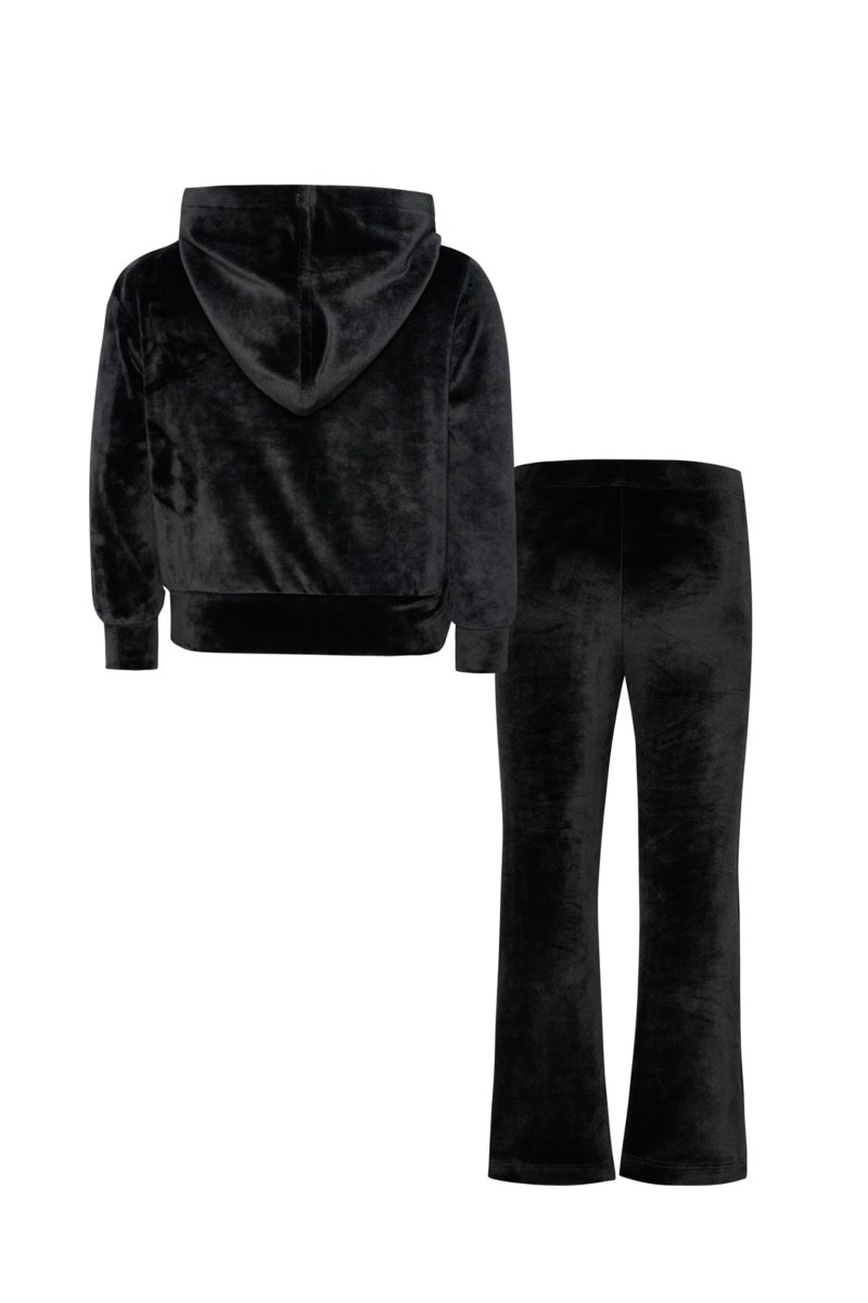 SUPER SOFT VELOUR SET FOR GIRLS WITH FAUX LEATHER PATCH POCKET-24638122-110