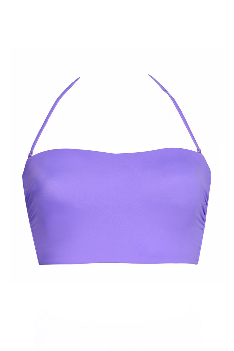FASHION SOLIDS STRAPLESS BIKINI CROP TOP-24801081-812