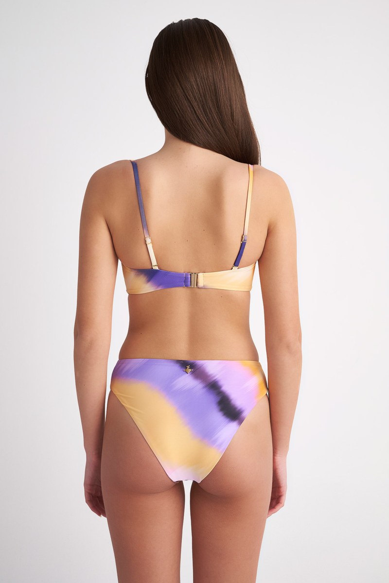 MULTICOLOR PRINTED STRAPLESS PUSH-UP SWIMWEAR BIKINI TOP-24801180-999