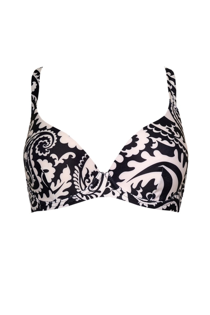 PRINTED SWIMWEAR BIKINI TOP IN CUP D-24801461D-110