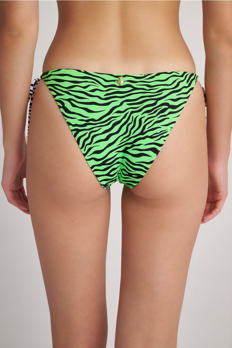 TIE-SIDE ΖΕΒΡΑ PRINTED SWIMWEAR DOUBLE FACE BIKINI SLIP-24802370-999