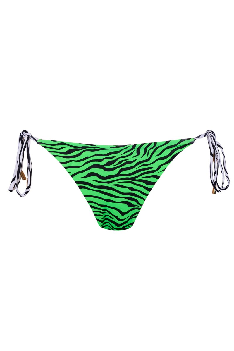 TIE-SIDE ΖΕΒΡΑ PRINTED SWIMWEAR DOUBLE FACE BIKINI SLIP-24802370-999