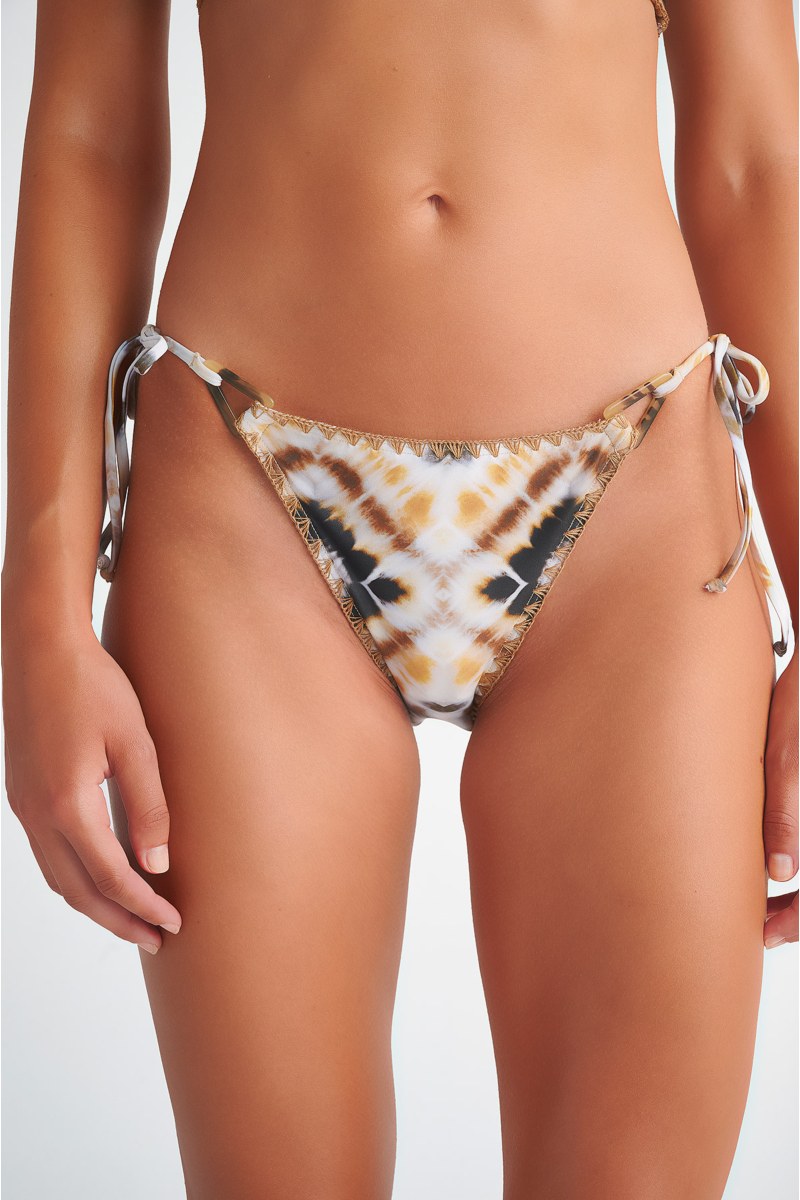 SWIMWEAR TIE-SIDE BIKINI SLIP WITH CROCHET DETAILS-24802440-935