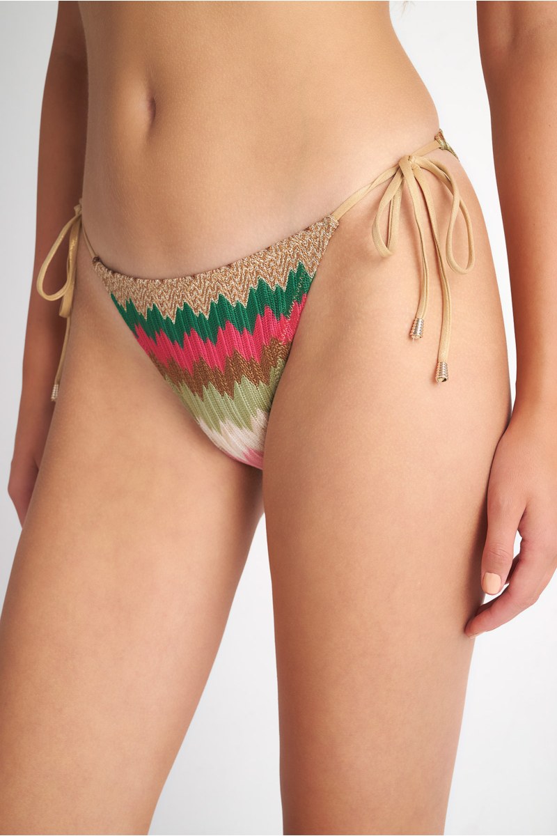 CROCHET SWIMWEAR TIE-SIDE BIKINI SLIP-24802703-999