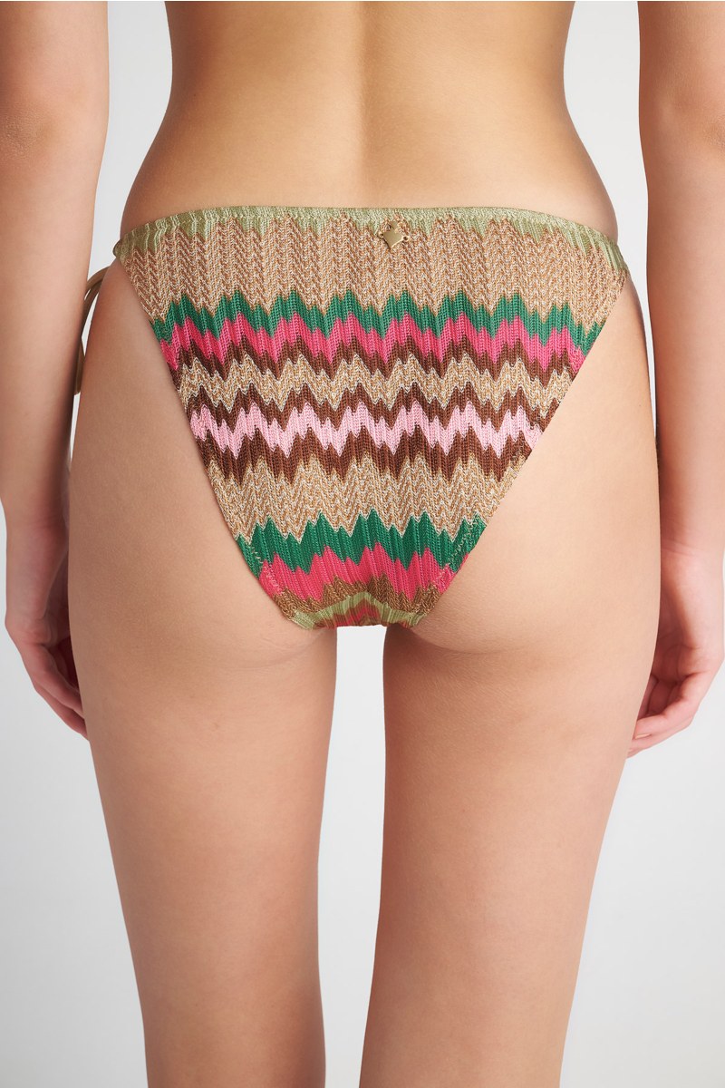 CROCHET SWIMWEAR TIE-SIDE BIKINI SLIP-24802703-999