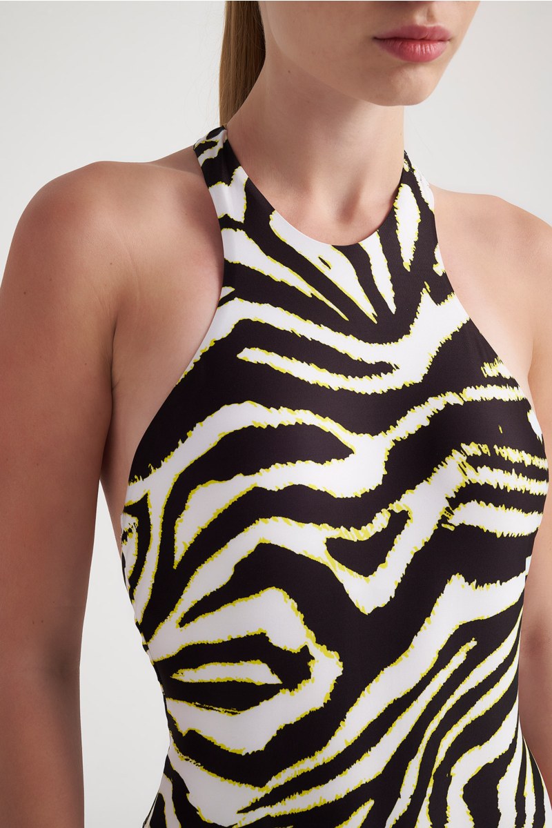 ZEBRA PRINTED ONEPIECE SWIMSUIT-24804140-110