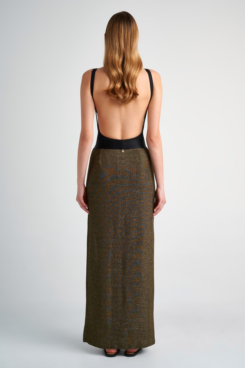 HIGH WAISTED MAXI SKIRT/PAREO WITH SLIT-24805340-110