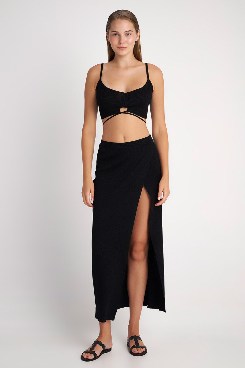 KNITTED CROP TOP WITH THIN STRAPS-24806311-110