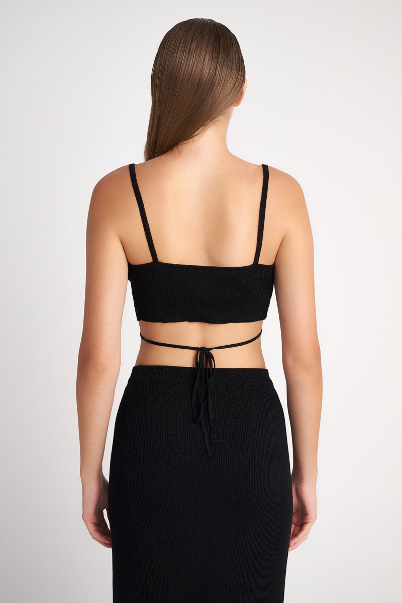 KNITTED CROP TOP WITH THIN STRAPS-24806311-110