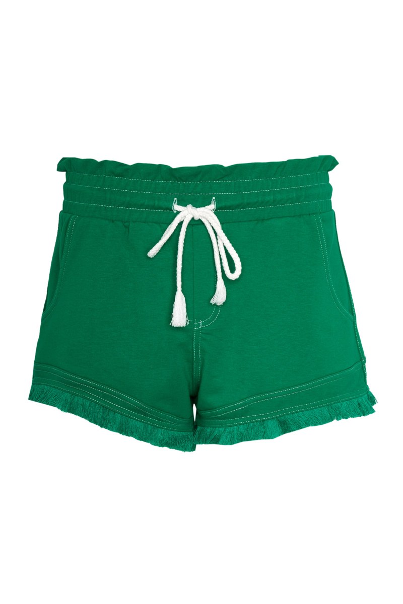 CONTRASTING STITCH COTTON SHORTS-24810125-517