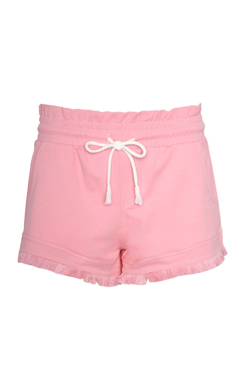 CONTRASTING STITCH COTTON SHORTS-24810125-712