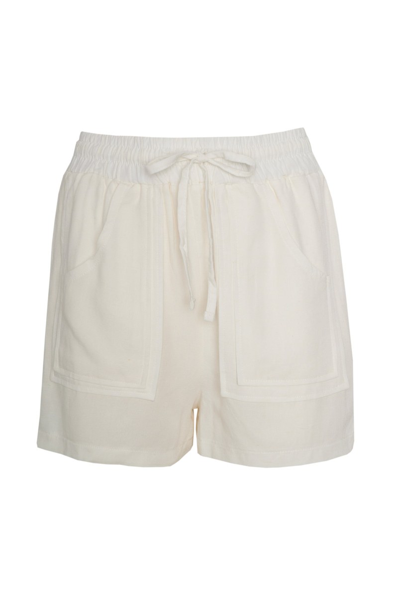 LINEN SHORTS WITH PATCH POCKETS-24810151-102