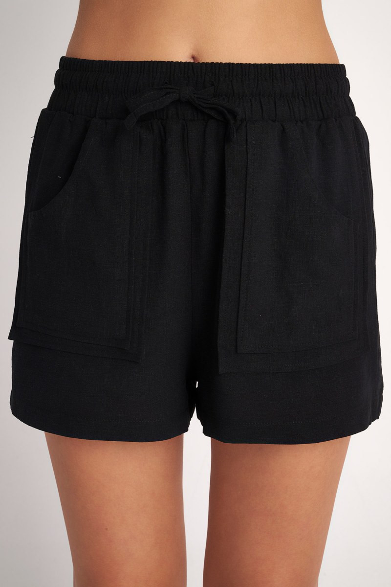 LINEN SHORTS WITH PATCH POCKETS-24810151-110