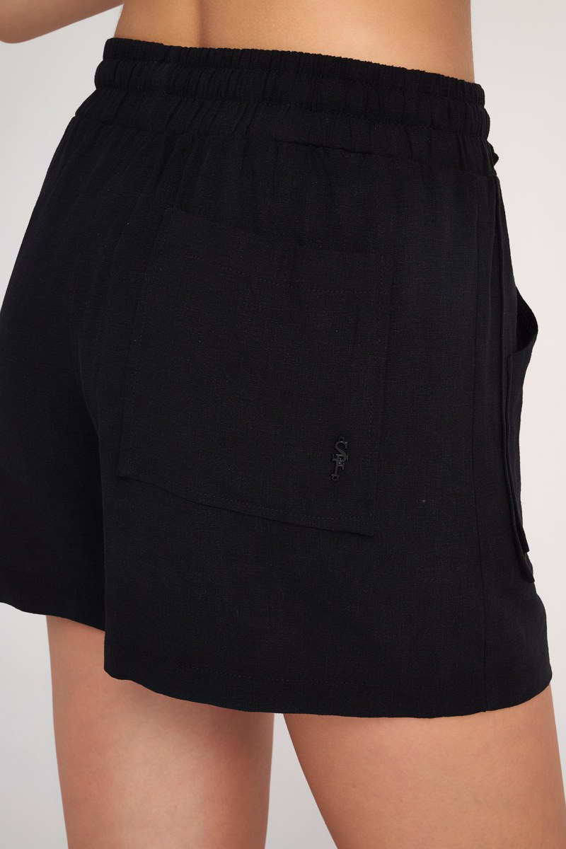 LINEN SHORTS WITH PATCH POCKETS-24810151-110