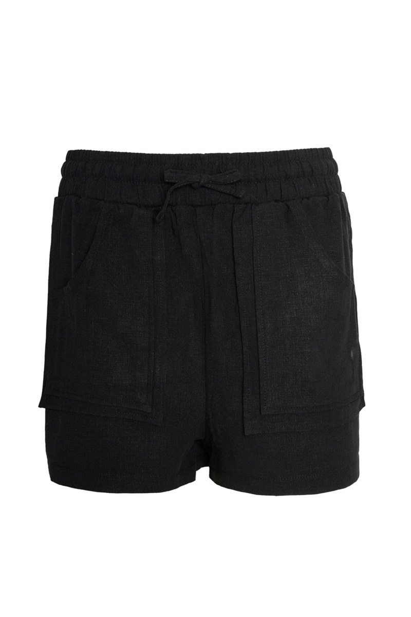LINEN SHORTS WITH PATCH POCKETS-24810151-110