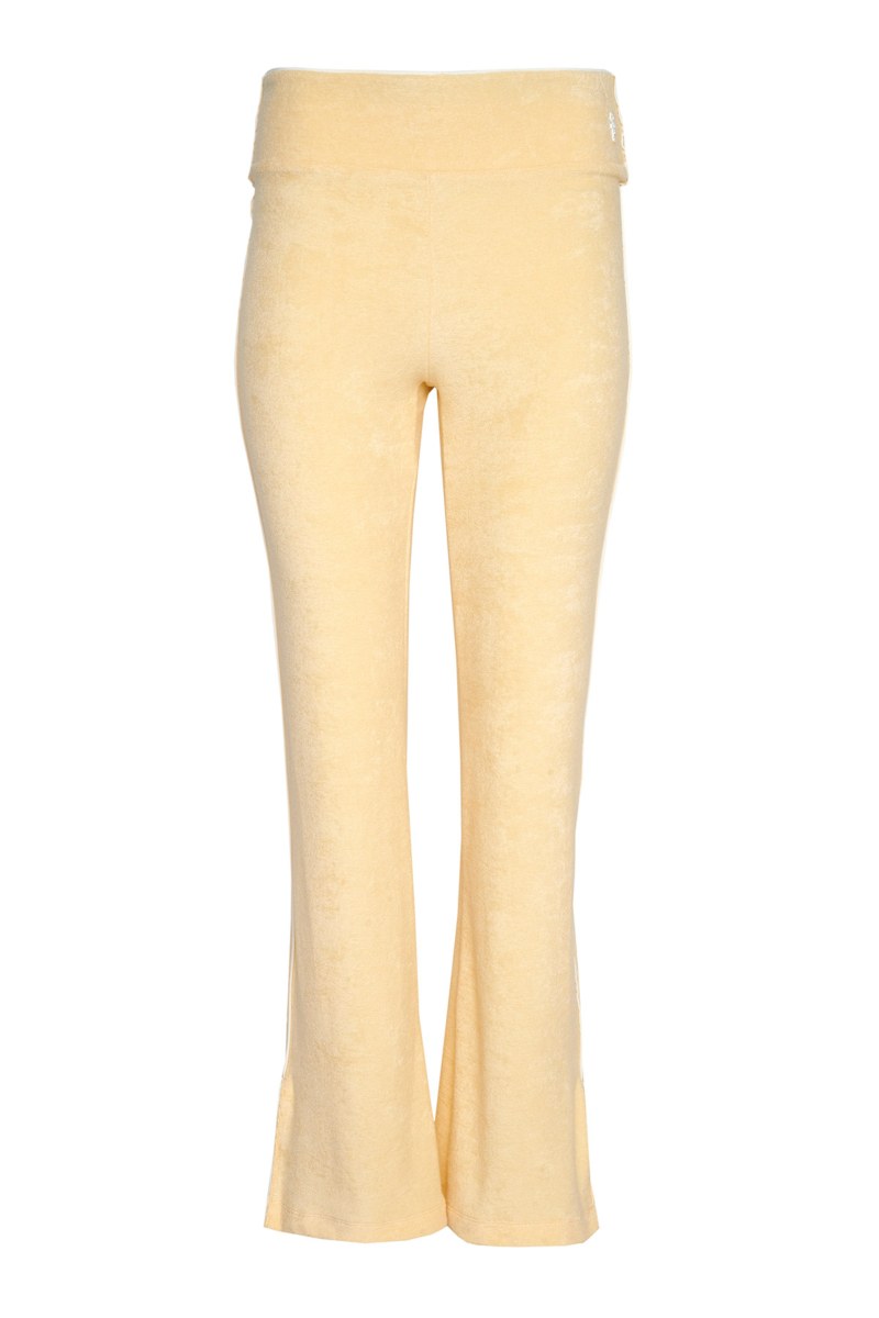 HIGH-WAISTED TERRY PANTS WITH SLIT HEMS-24811086-948