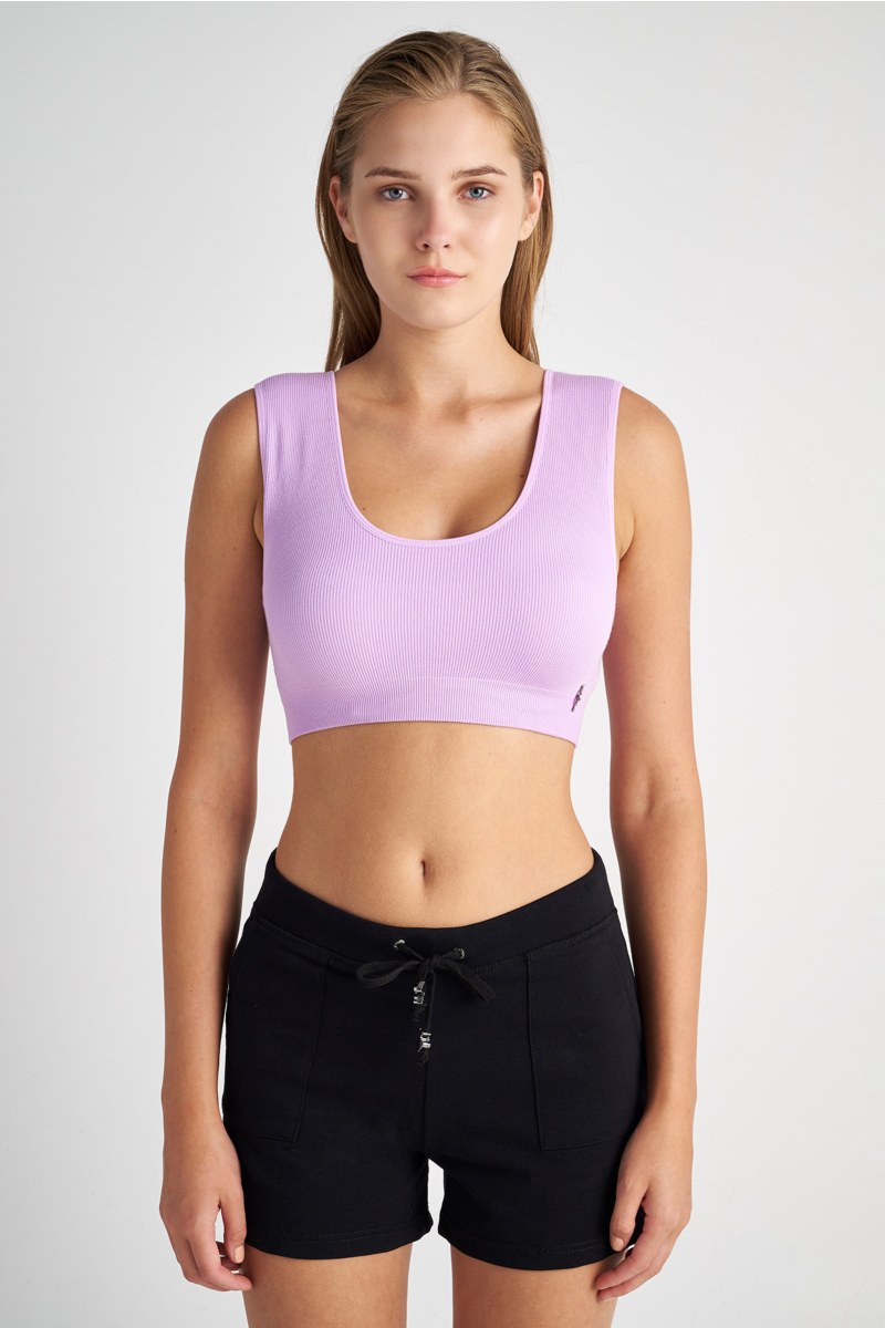 MONOCHROME CROPPED RIB TOP-24812010-803