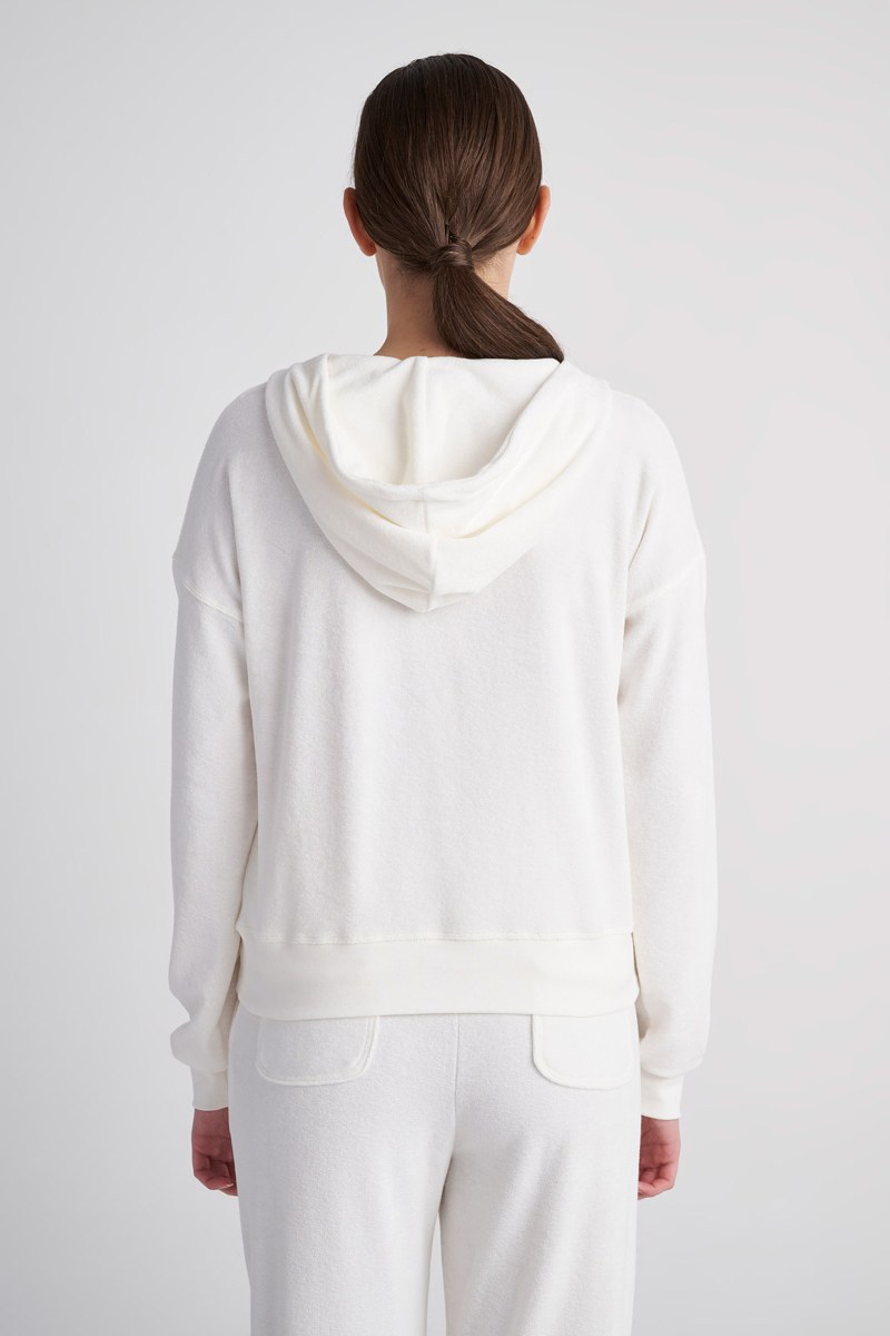 LACING-DETAIL TERRY SWEATSHIRT-24812050-102