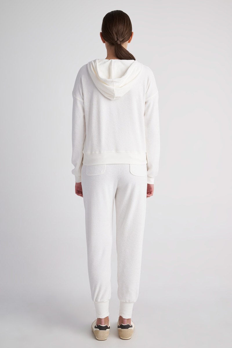 LACING-DETAIL TERRY SWEATSHIRT-24812050-102