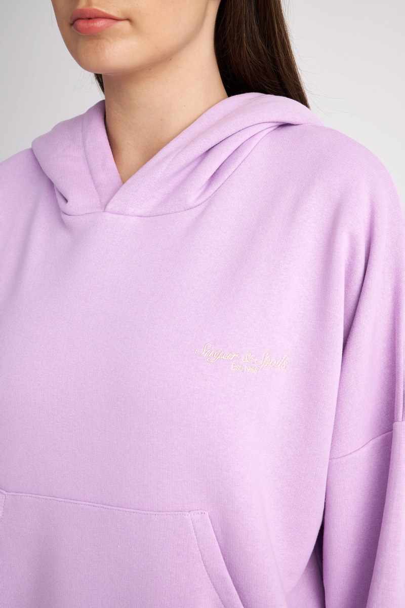 COTTON CROPPED HOODIE-24812064-803