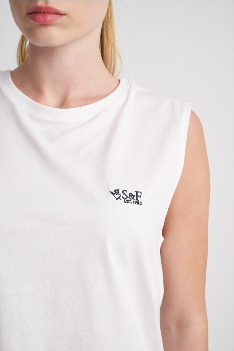 PRINTED COTTON SLEEVELESS TOP-24812070-102