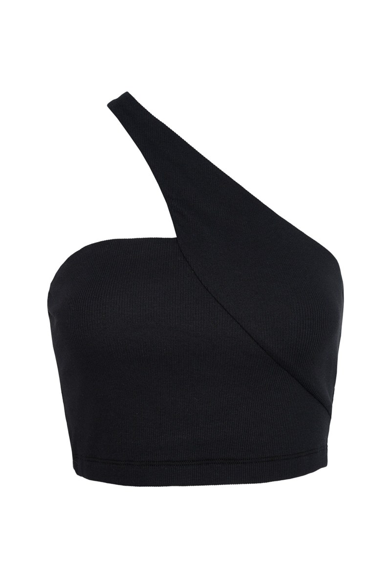 ONE SHOULDER CROPPED RIBBED TOP-24812072-110
