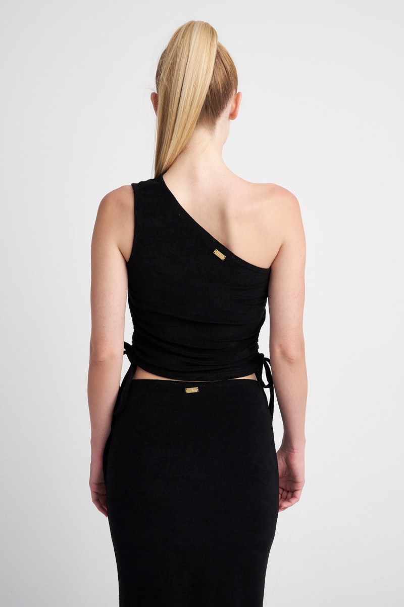 ONE SHOULDER TERRY CROP TOP-24812094-110