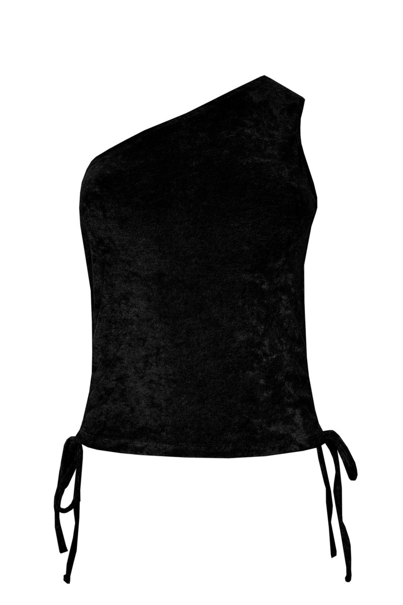 ONE SHOULDER TERRY CROP TOP-24812094-110