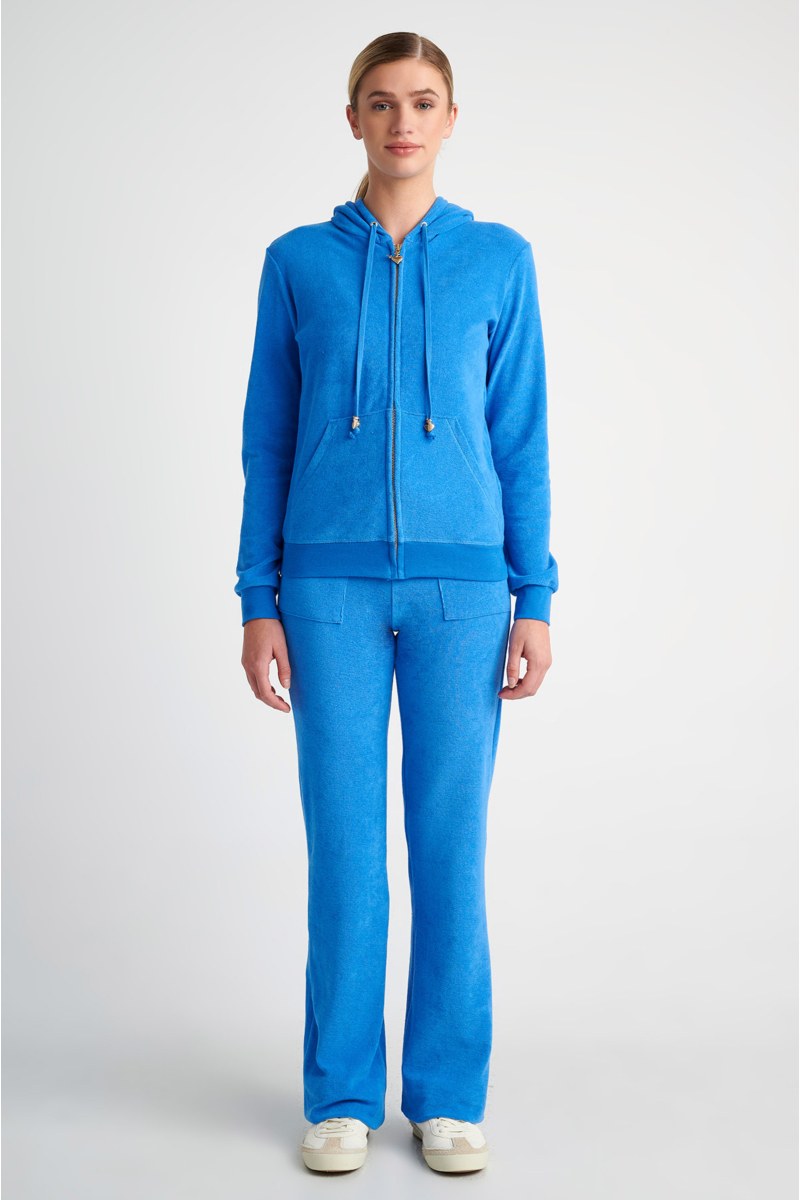 FASHION BASIC TERRY HOODED JACKET-24813001-422