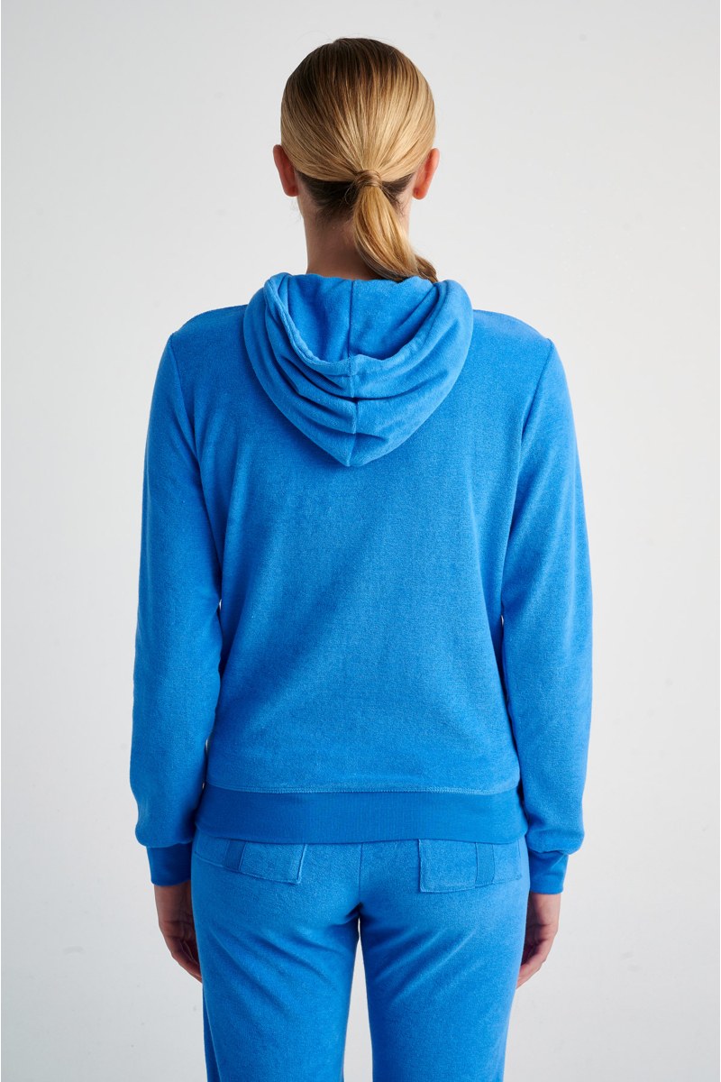 FASHION BASIC TERRY HOODED JACKET-24813001-422