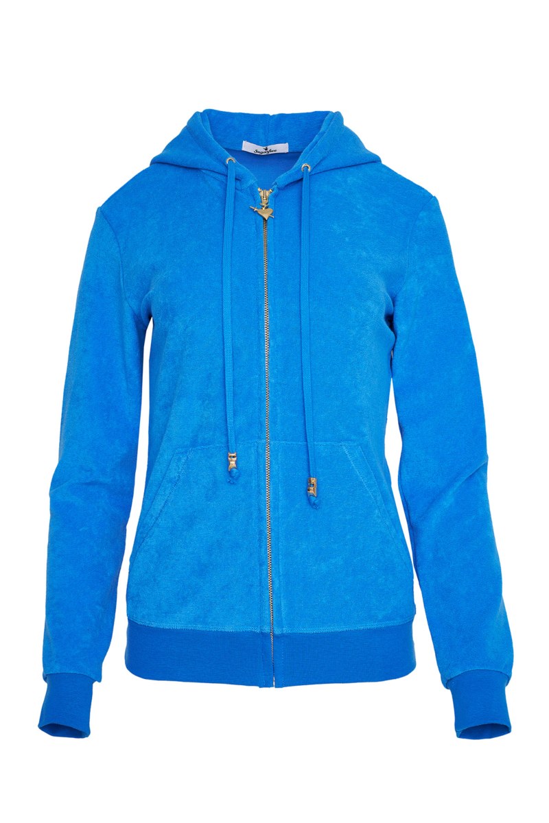 FASHION BASIC TERRY HOODED JACKET-24813001-422