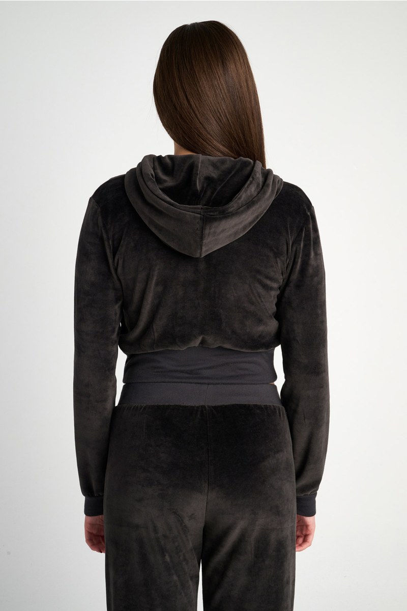 VELOUR CROPPED JACKET WITH SATIN PATCH POCKETS-24813035-206