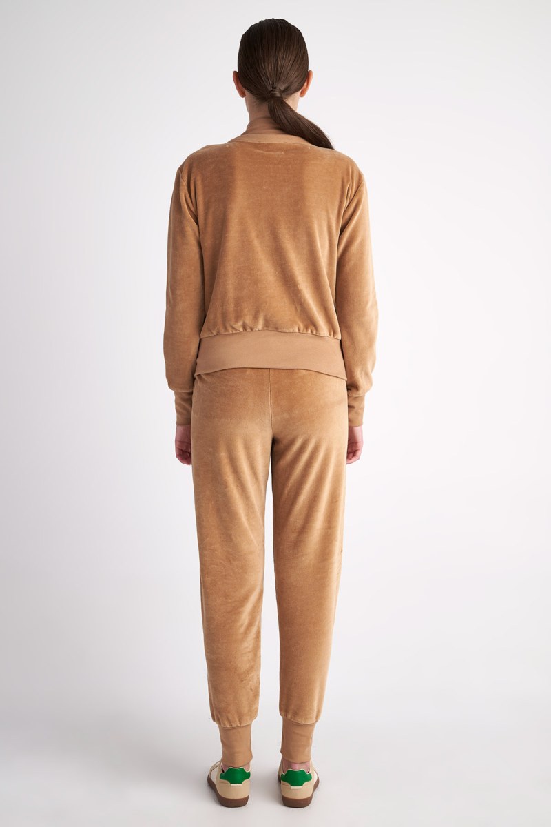 TWO-TONE STYLED VELOUR JACKET WITH SCOOP NECKLINE-24813038-311