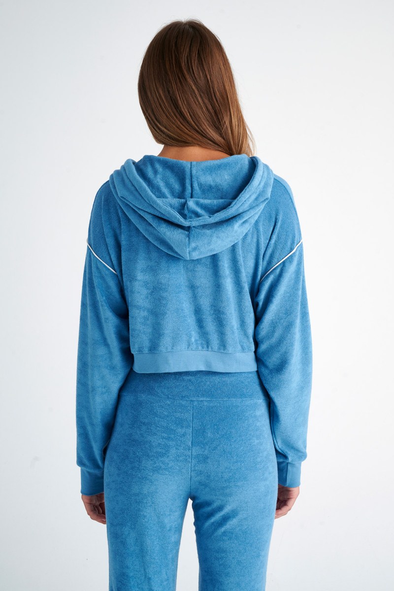 CONTRAST PIPING TERRY JACKET-24813086-423