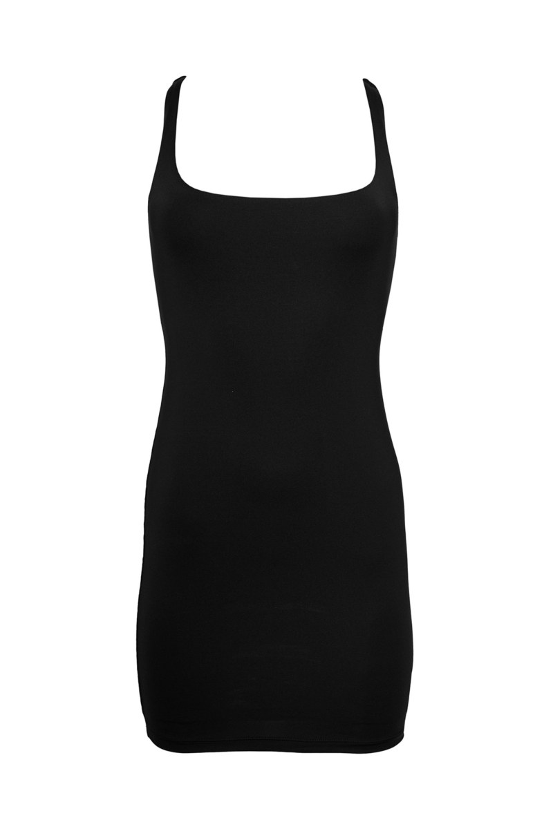 FITTED MINI DRESS WITH THIN STRAPS-24814011-110