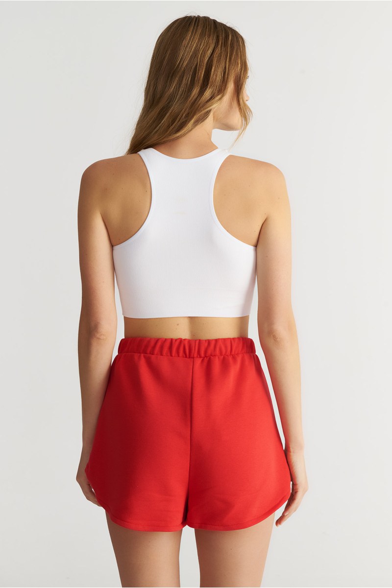 SEAMLESS HALTER CROPPED RIBBED TOP-24818010-100