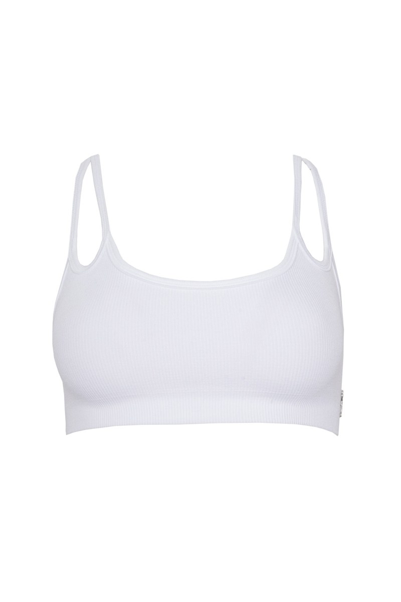 MONOCHROME SEAMLESS CROPPED RIB BRALETTE-24818011-100