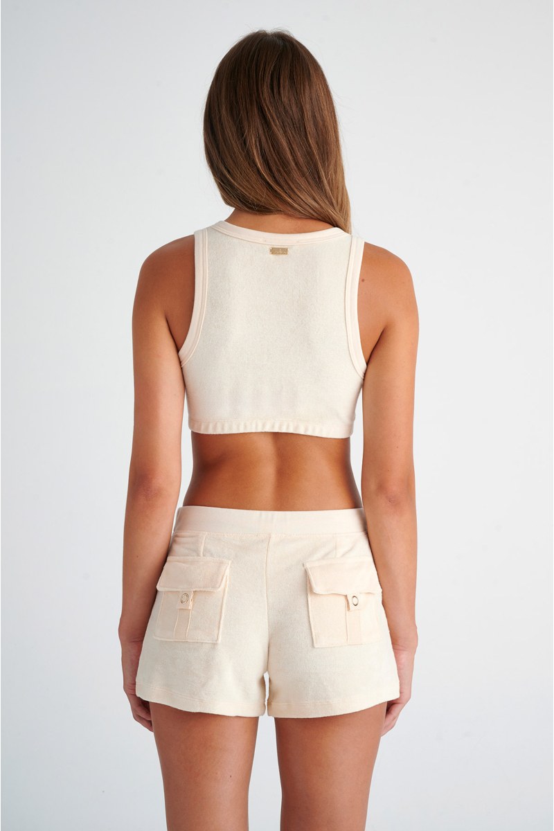 BUTTONED TERRY CROP TOP-24818095-108