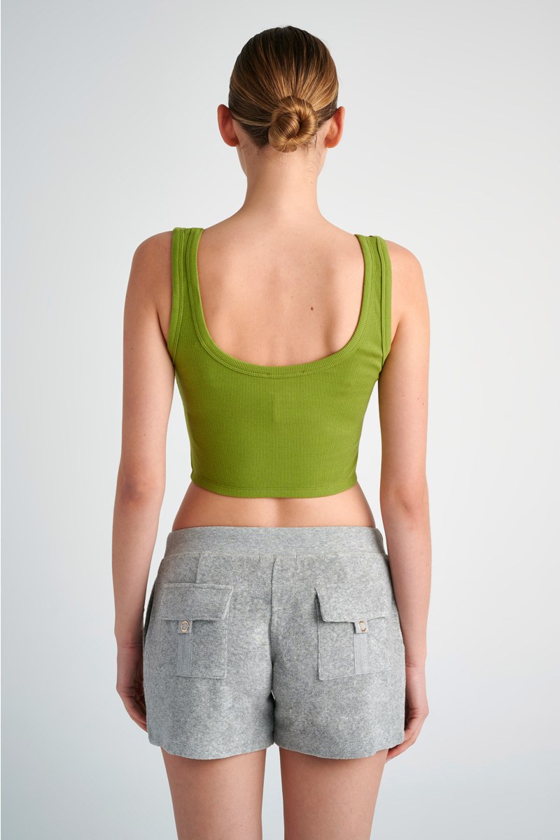 RIBBED COTTON TOP WITH LOGO DESIGN-24818146-520