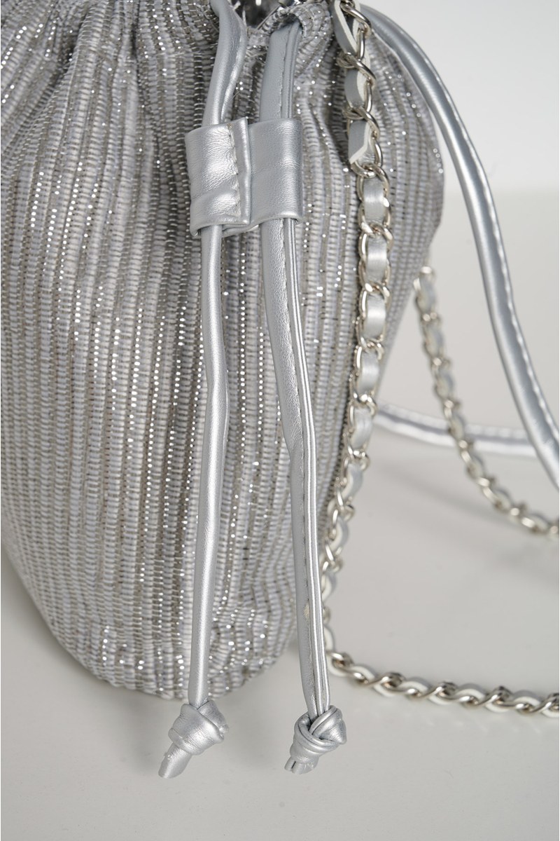 SHOULDER MINI BUCKET BAG WITH METALLIC DETAILS-24819065-203