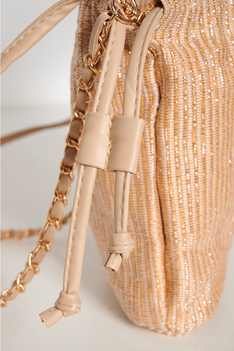 SHOULDER MINI BUCKET BAG WITH METALLIC DETAILS-24819065-303