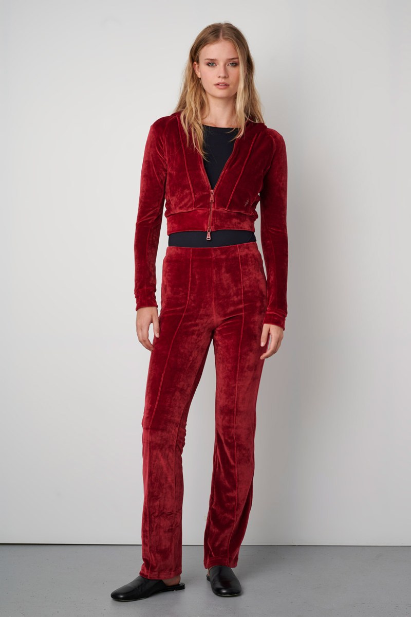HIGH WAISTED SUPER SOFT VELOUR PANTS IN STRAIGHT LEG-24831082-634