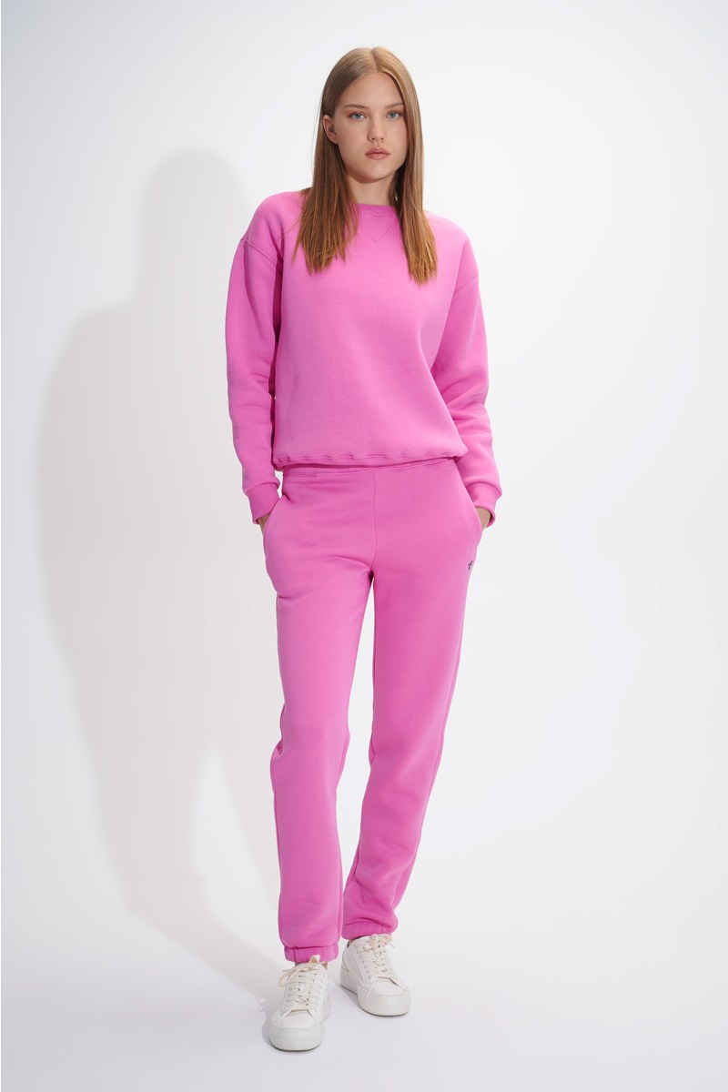 COTTON BASIC JOGGER PANTS WITH INNER SOFT FLEECE FABRIC-24831121-713