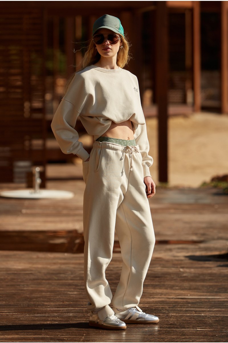 HIGH WAISTED COTTON CUFFED PANTS-24831250-103