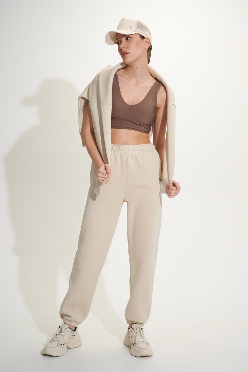 HIGH WAISTED COTTON CUFFED PANTS-24831250-103